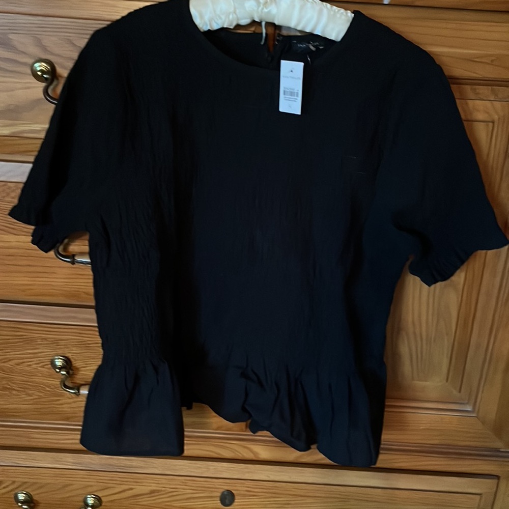 ANN TAYLOR black cotton shirt New with Tags!